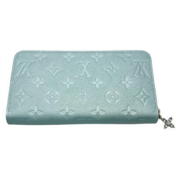 Louis Vuitton White Wallet Zippy Azur Frost Long Empreinte - Picture 1 of 9